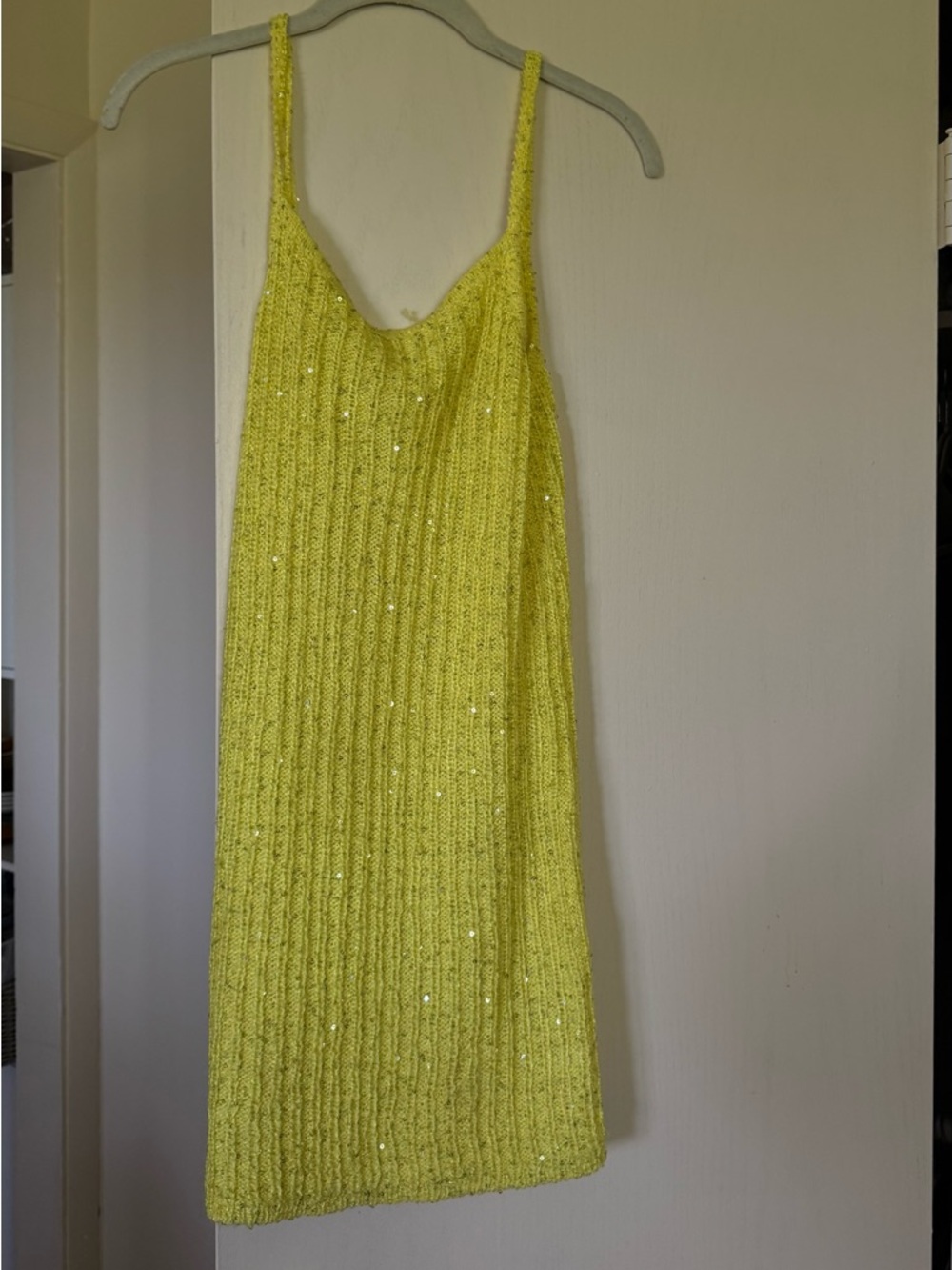 Rumored Yellow Knit Mini Dress - Picture 2 of 2